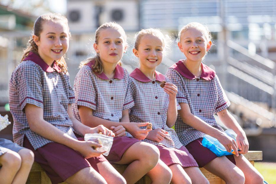 Kids in school uniform