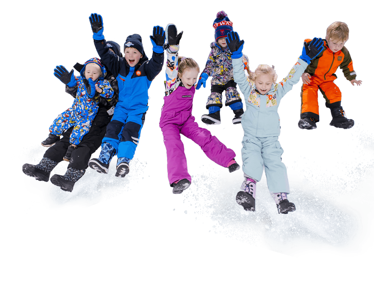 Children playing in the snow